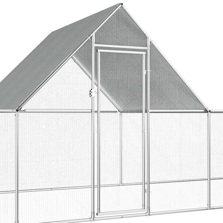 vidaXL Chicken Coop Galvanized Steel Pet Animal House Cage Carrier Multi Sizes-33