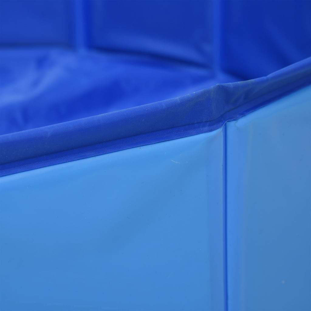 vidaXL Foldable Dog Swimming Pool PVC Animal Pet Supply Red/Blue Multi Sizes-11