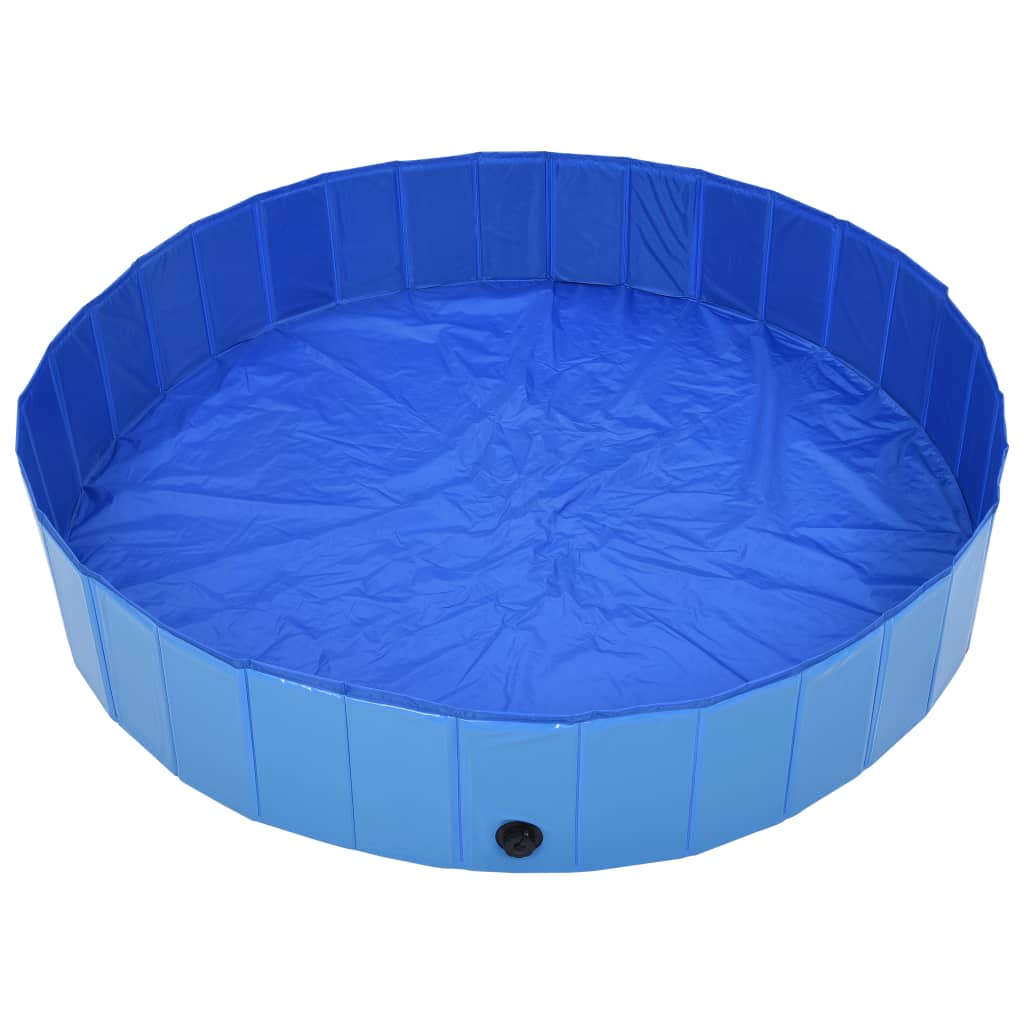 vidaXL Foldable Dog Swimming Pool PVC Animal Pet Supply Red/Blue Multi Sizes-17