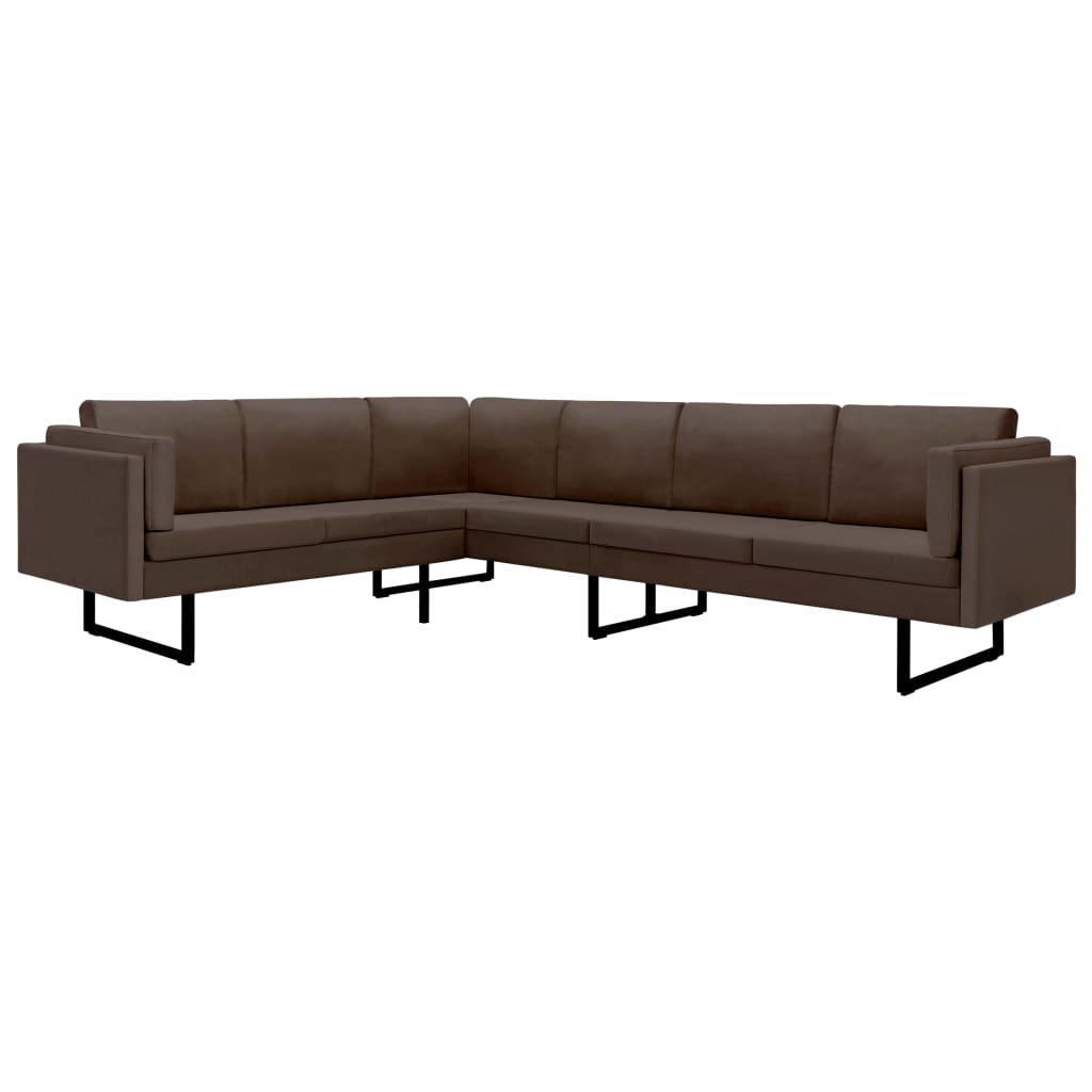vidaXL Corner Sofa L-shaped Fabric Steel Chaise Lounge Loveseat Multi Colors-10