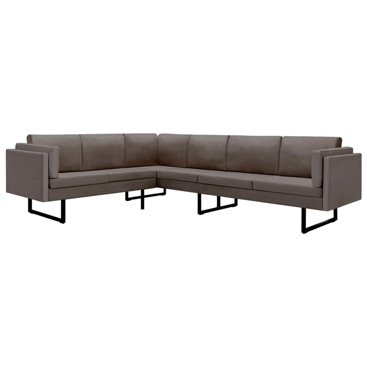 vidaXL Corner Sofa L-shaped Fabric Steel Chaise Lounge Loveseat Multi Colors-19