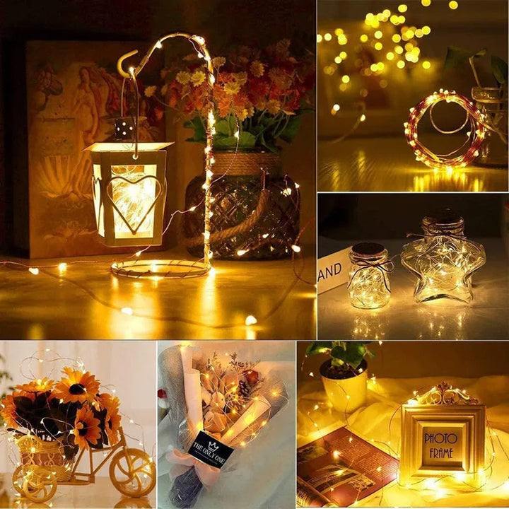Photo Clip String Lights LED USB Outdoor Battery Operated Garland With Clothespins For Home Christmas Halloween Decorations 2022