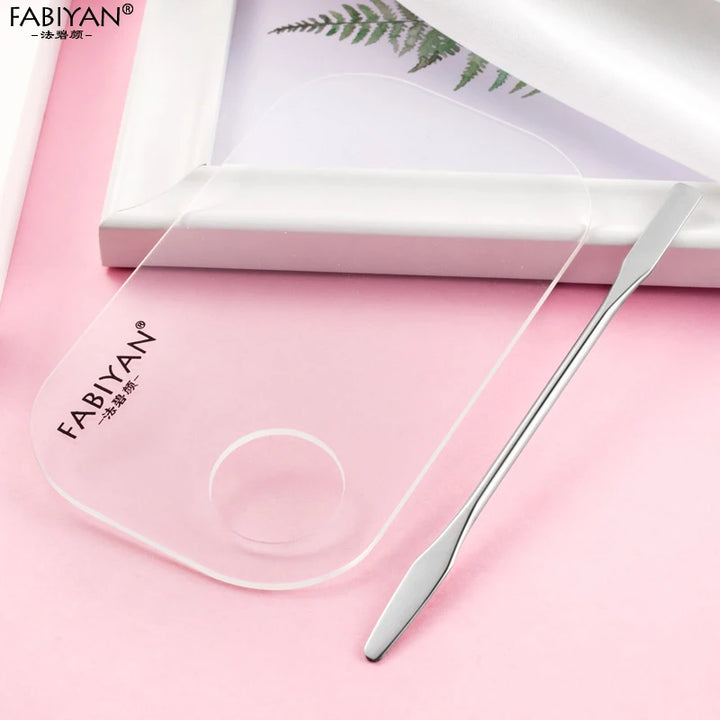 Acrylic Palette Spatula Rod Gel Foundation Eye shadow Mixing Cream Pigments Stainless Cosmetic Makeup Nail Art Manicure Tool set