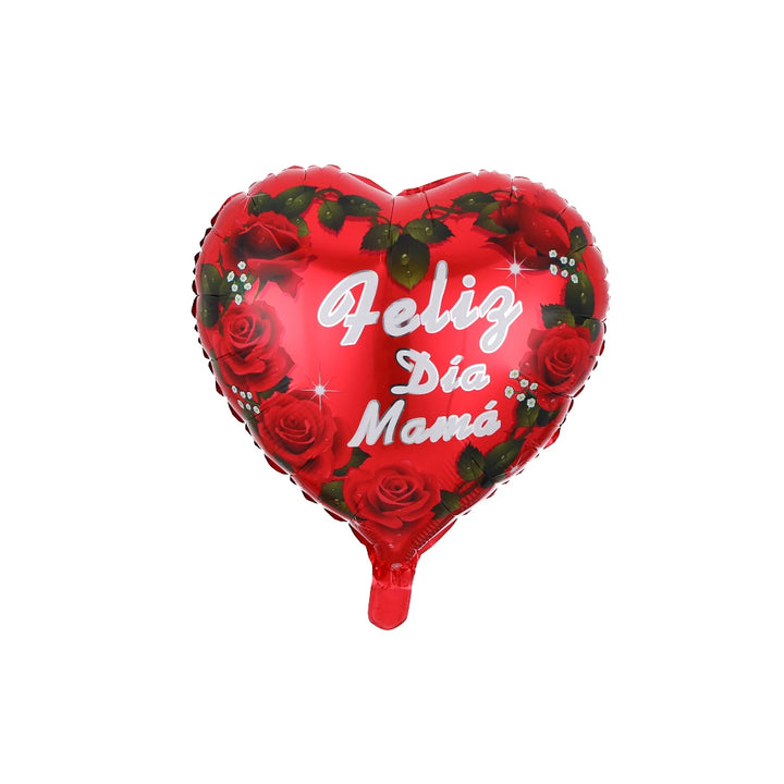 10pcs 18inch Printed Spanish mother Foil Balloons Mother's Day Heart Shape Helium Love Globos Decor Mama Balloon Gifts Balaos