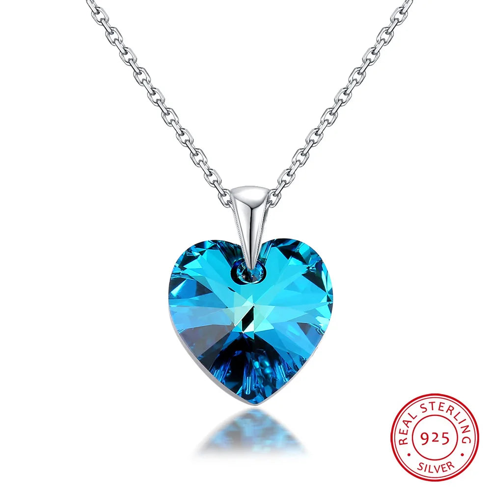 Classic Swarovski Crystal Heart Pendant Necklace