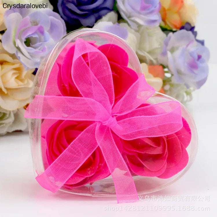 20boxes Aroma Heart Rose Soap Flowers Bath Body Soap Romantic Souvenirs Valentine's Day Gifts Wedding Favor Party Decor