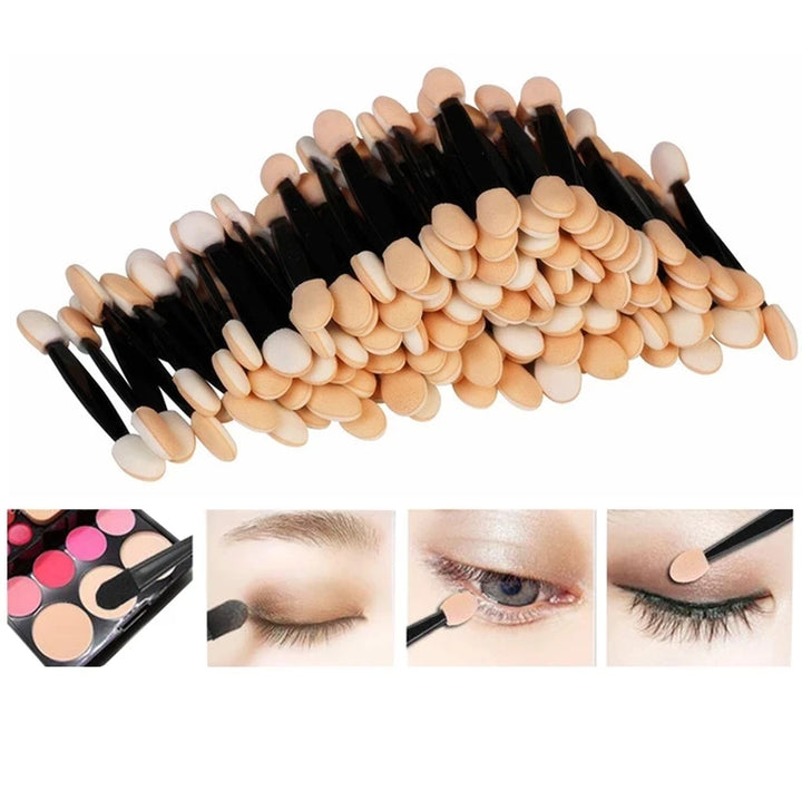 5/30/50/100Pcs Professional Sponge Stick Eye Shadow Applicator Cosmetic Brushes Double-head Eyeshadow Brush For Makeup Tools