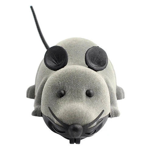 Mini RC Simulation Plush Mouse Tricky Plastic Flocking Wireless Toy for Pet