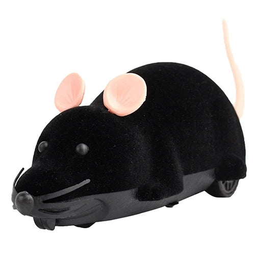 Mini RC Simulation Plush Mouse Tricky Plastic Flocking Wireless Toy for Pet
