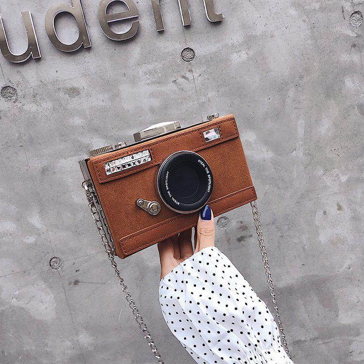 Personalized Design Fashion Camera Shape Clutch Nubuck Shoulder Bag Ladies Casual Mini Messenger Bag Purse