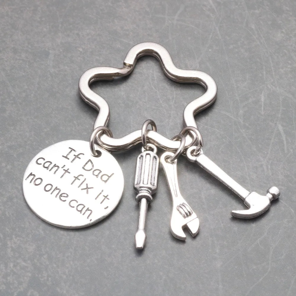 "If Dad Can`t Fix It, No One Can" Charm Key Ring