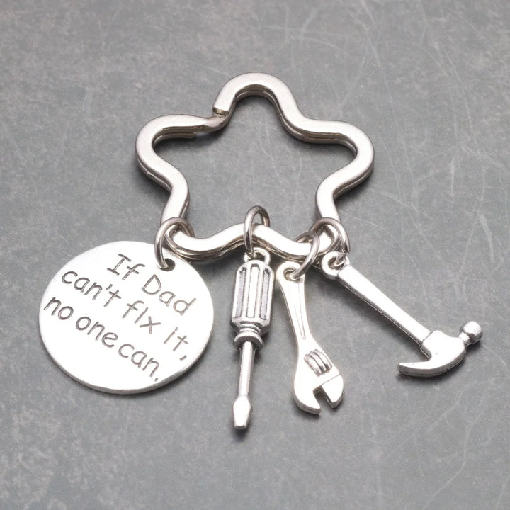 "If Dad Can`t Fix It, No One Can" Charm Key Ring