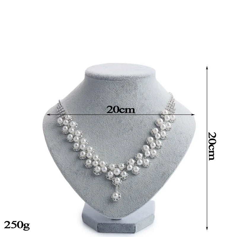 Luxury Gray Velvet Bust Jewelry Display
