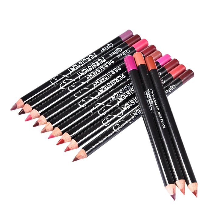 12Colors/Set Waterproof Lip Liner Pencil Brand New Professional Long Lasting Moisturizing Lipliner Lips Makeup Tools For Women