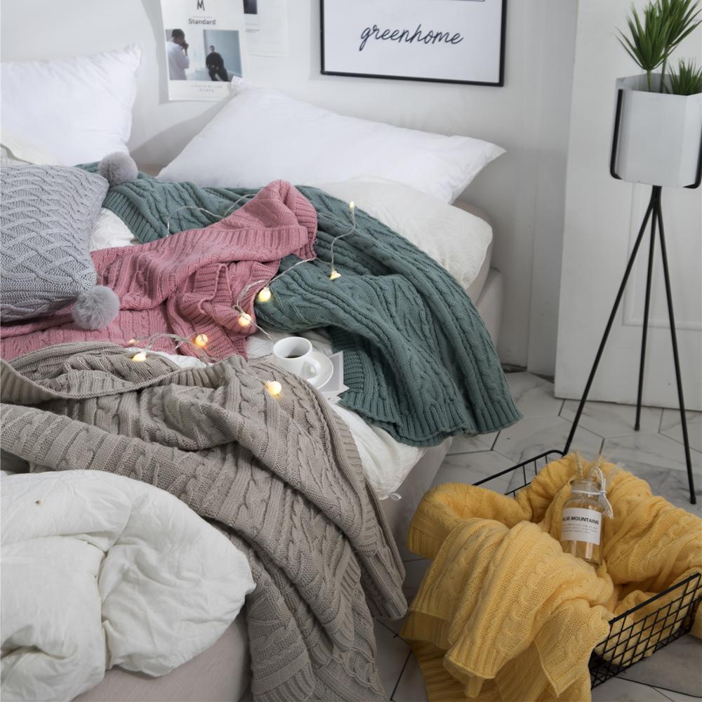 REGINA Brand Winter Stripe Fleece Blanket Soft Warm Sherpa Nordic Style Home Decor Bedspread Plush Throw Blankets For Bed Sofa