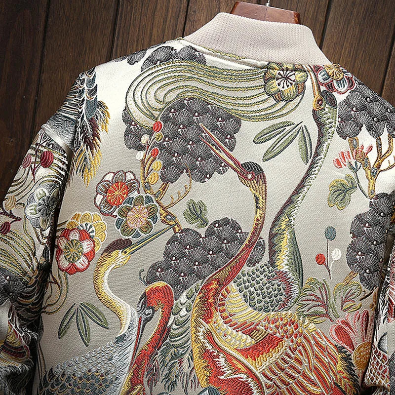 2022 New Japanese Embroidery Men's Jacket Coat Men's Hip Hop Street Clothing Men's Jacket Bomber Jacket Men's Clothing Plus size