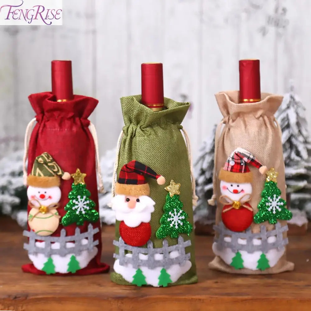 FENGRISE Holiday Wine Bottle Covers