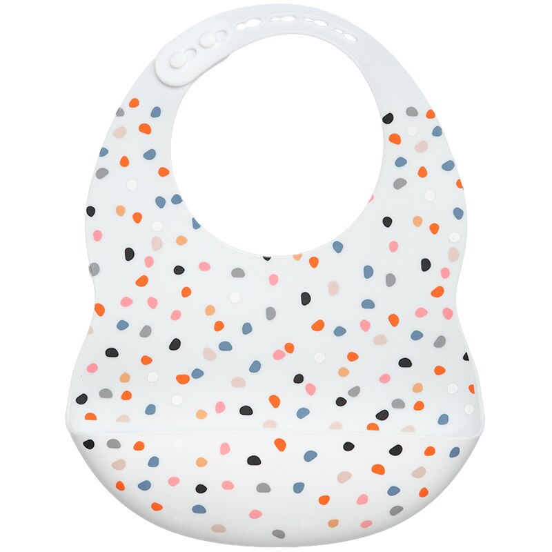 Cute Printed Waterproof Adjustable Silicone Baby Bibs