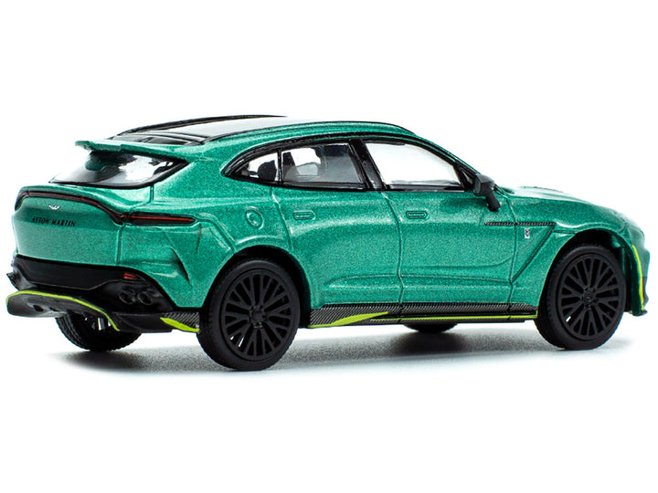 Aston Martin DBX Racing Green Metallic with Black Top 1/64 Diecast Model Car by Pop Race-1