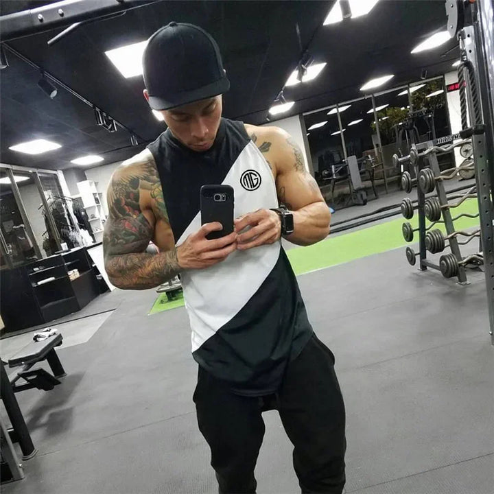 Muscle guys Bodybuilding Singlets Mens muscle shirt gym Tank Tops stringer Mens Vest fitness Men's Clothing hip hop tanktop