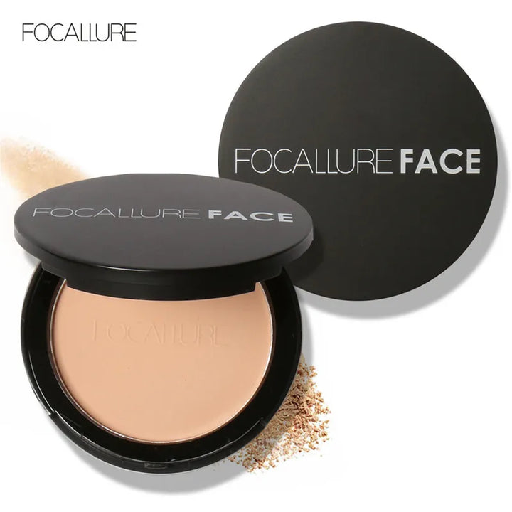 FOCALLURE 3 Colors Make Up Face Powder Brighten Oil-control Nude Makeup Pressed Powder Foundation Makeup Base Cosmetics