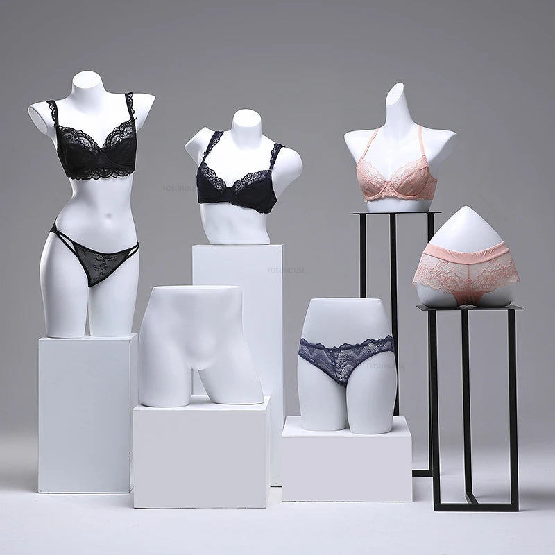 Women's Underwear Mannequins Props Female Half-length Bra Window Display Rack Clothing Store Underwear Sexy Girl Fake Mannequin
