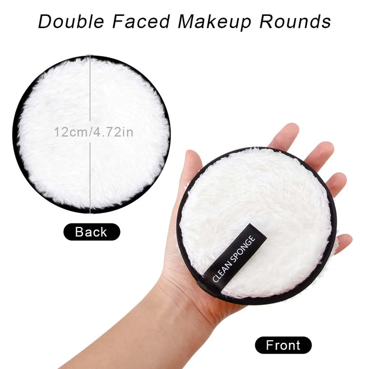 3Pcs Reusable Makeup Remover Pads Cotton Wipes Microfiber Cosmetics Washable Make Up Towel Face Cleansing Sponge Skin Care Tools