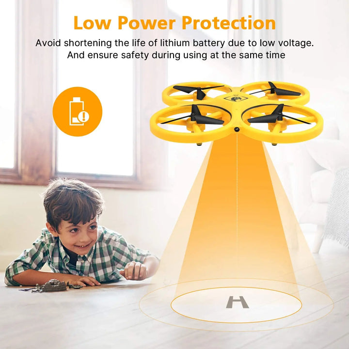 UFO RC Mini Quadcopter Induction Drone Smart Watch Remote Sensing Gesture Aircraft Hand Control Drone  Altitude Hold  Kids