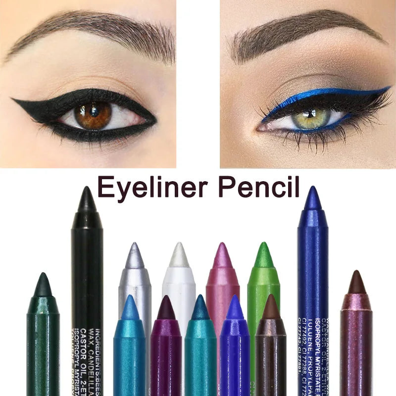 Hot Sale Beauty Tools for Women Eyes Makeup Tattoo Waterproof Pigment Color Eyeliner Pencil Gel Blue Purple White Eye Liner Pen