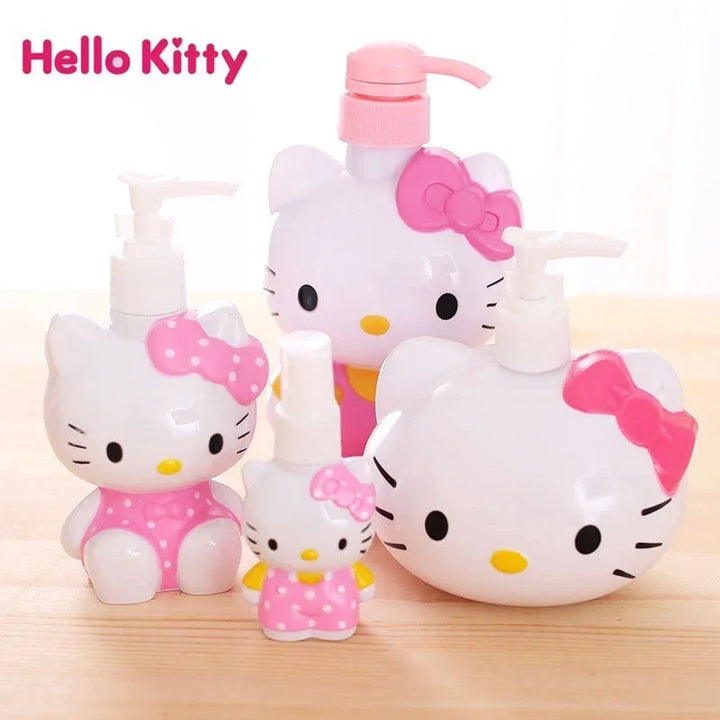 Hello Kitty Shower Gel Shampoo Lotion Sub-packing Pressure Bottle Mouth Pot Hand Sanitizer Sub-bottling Alcohol Bottle Gifts