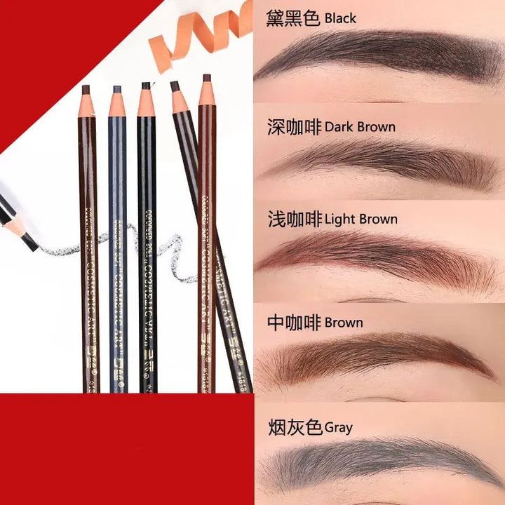 12pc Eyebrow Pencil Colored Soft Cosmetic Art Permanent Makeup Waterproof Tattoo