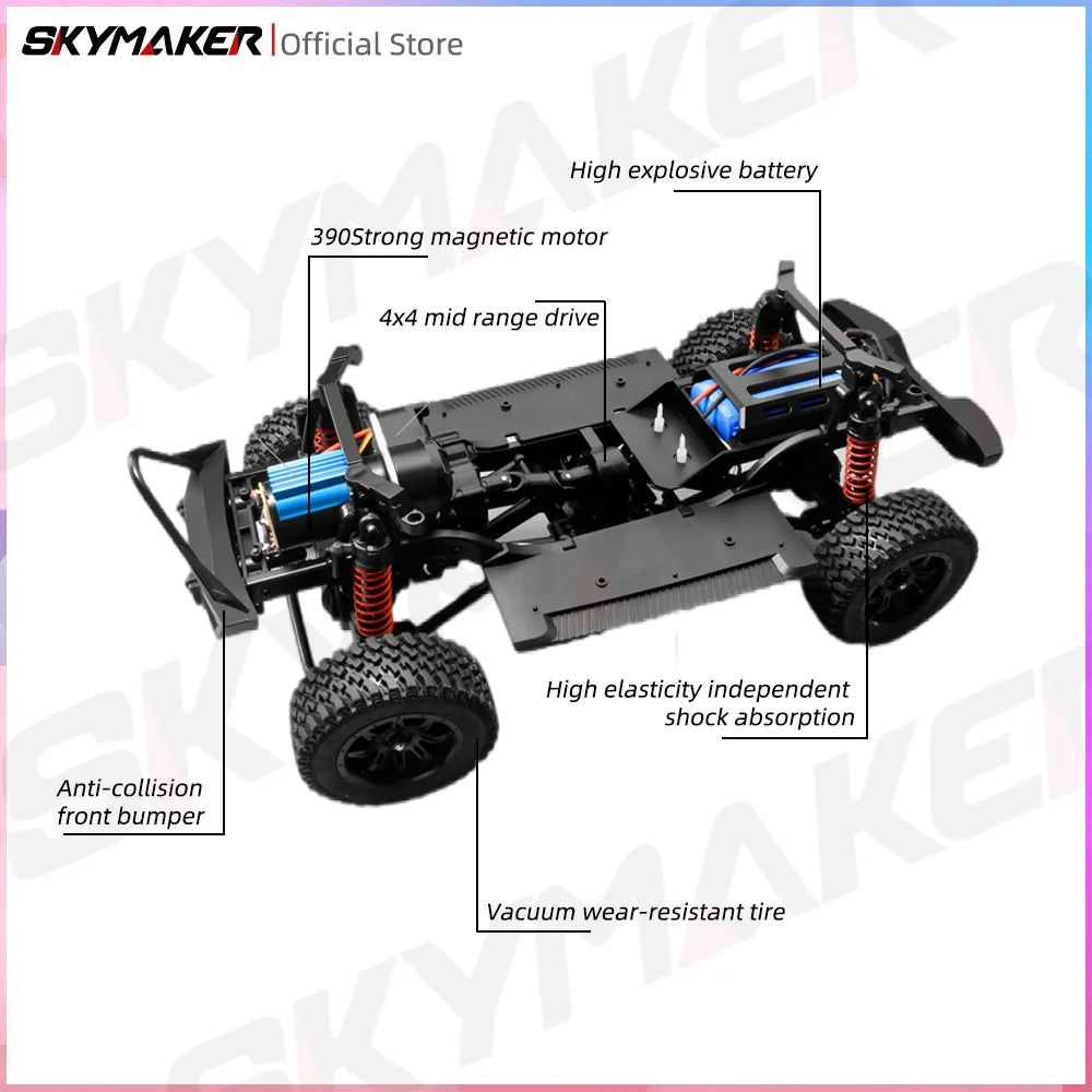 MN128 1/12 RC Car 4WD Jeep Model 2.4G Remote Control LED Light 4X4 Off Road 4WD Climbing RC Truck Electric Toy Car Gift for Boy