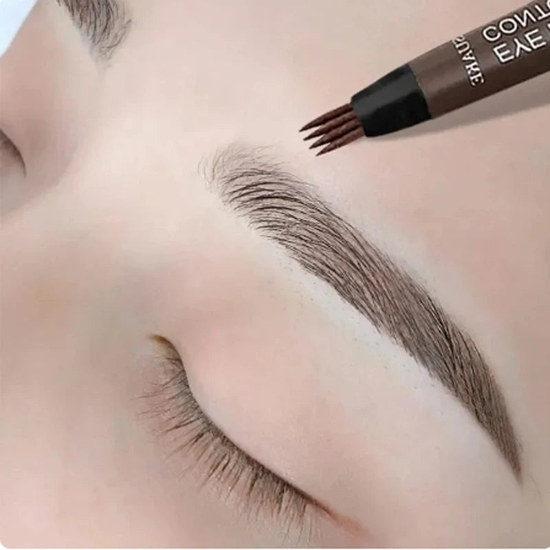 4 Point Eyebrow Pencil Maquillajes Para Mujer Waterproof Liquid Eyebrow Pen Makeup Long Lasting Makeup Microblade Brow Pencil