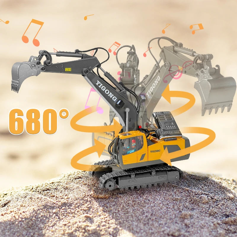 RC Remote Control Toys Cars Excavator Bulldozer Dump Truck 2.4G High Tech Vehicle Engineering Cars Model For Boys Birthday Gifts