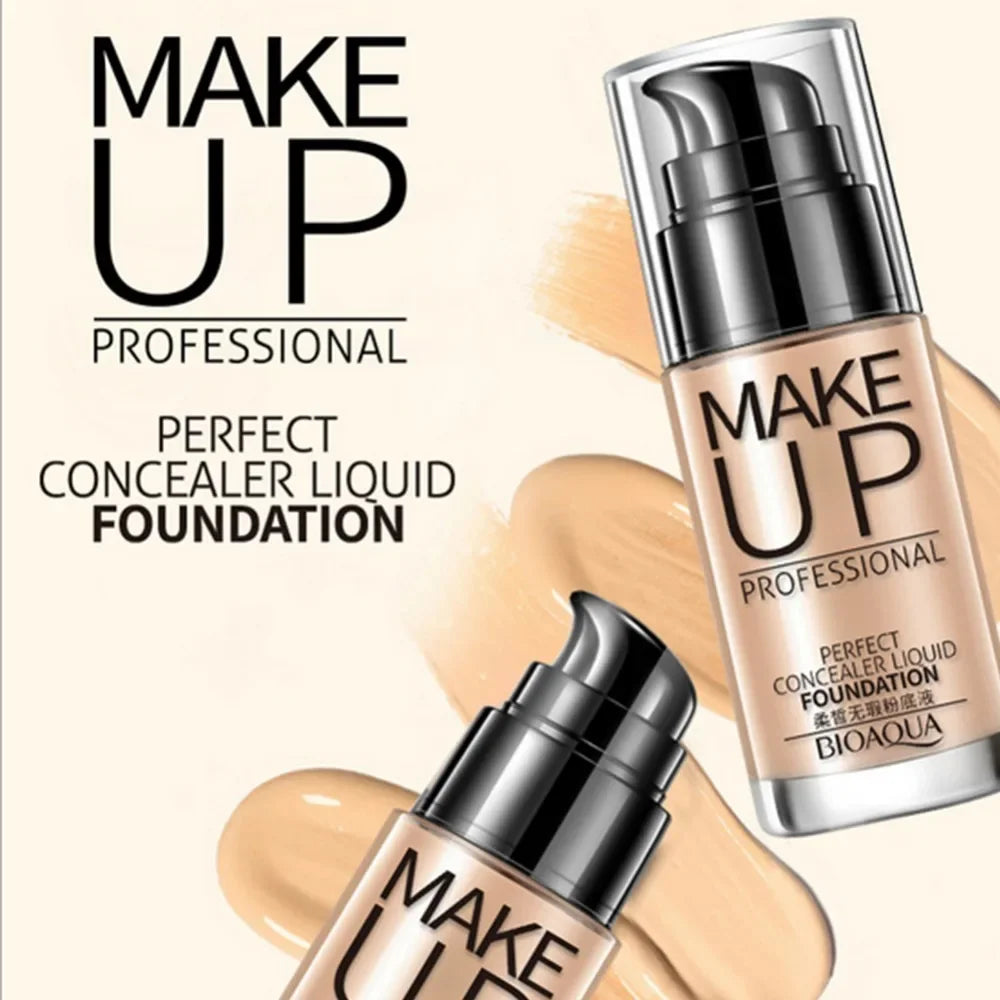 BIOAQUA Face Base Liquid Foundation Makeup Concealer Waterproof Brighten Whitening Long Lasting BB Cream Cosmetics