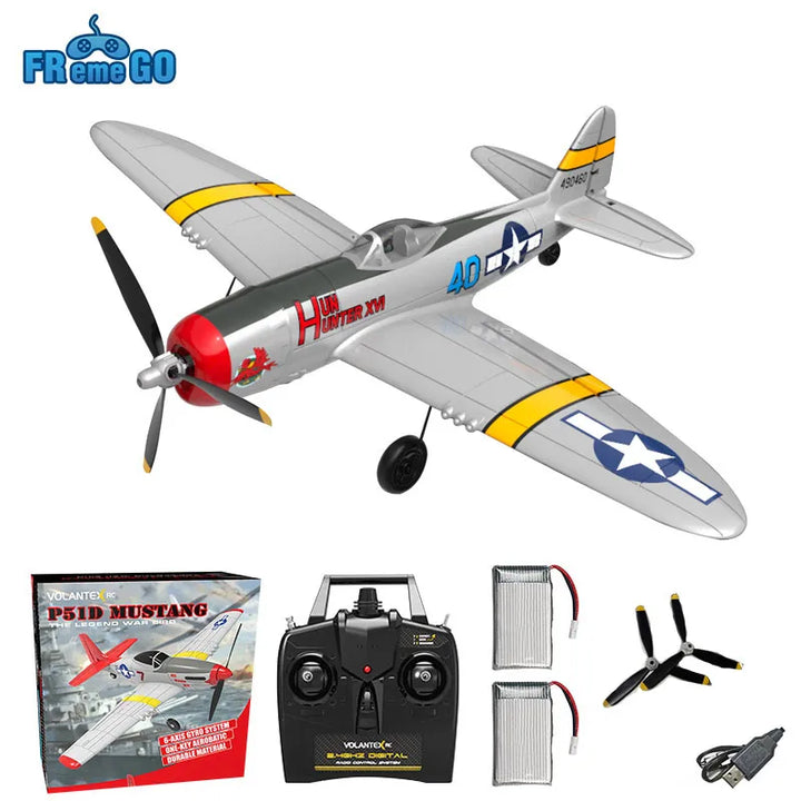 P47 Thunderbolt RC Plane 2.4G 4Ch RC Fighter 400mm Wingspan P47 RTF Aircraft One-key Aerobatic  RC Warbird Airplane Toys Gifts