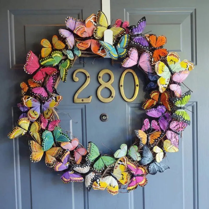 New Simulated Butterfly Garland Easter Spring Decoration Hotel Restaurant Door Wall Hanging Nursery Decor Wall Decor