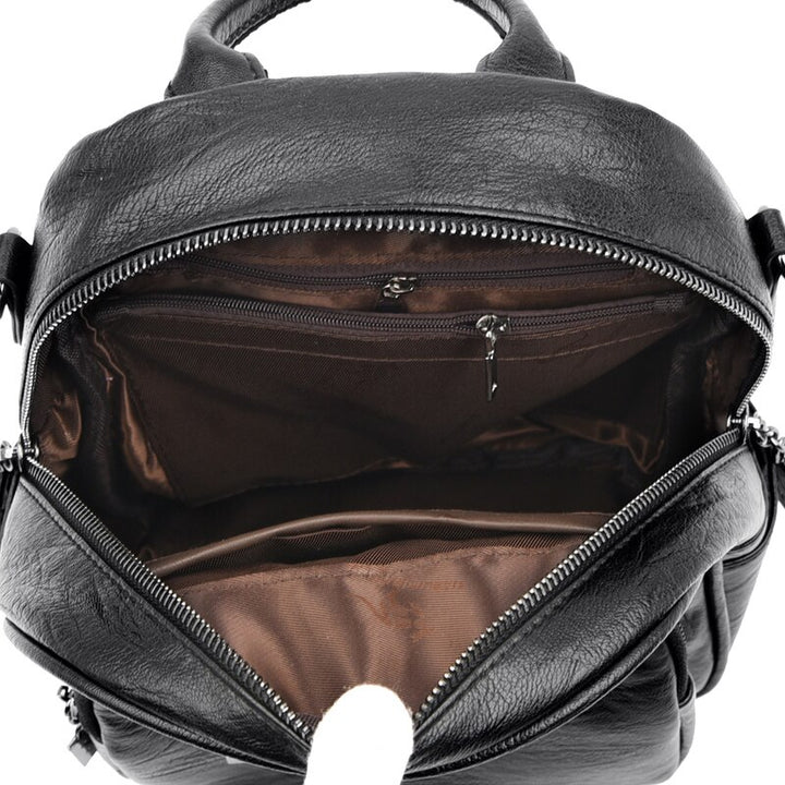 Multifunction Small Backpacks For Girls Soft Leather Backpack Women Shoulder Bag Fashion Brand Ladies Bagpack Mochila Feminina
