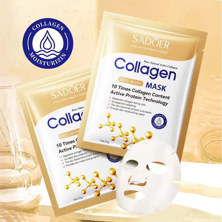 12pcs Anti-wrinkle Collagen Face Mask Moisturizing Anti-aging Repair Brightening skincare Face Sheet Mask Facial Masks Skin Car
