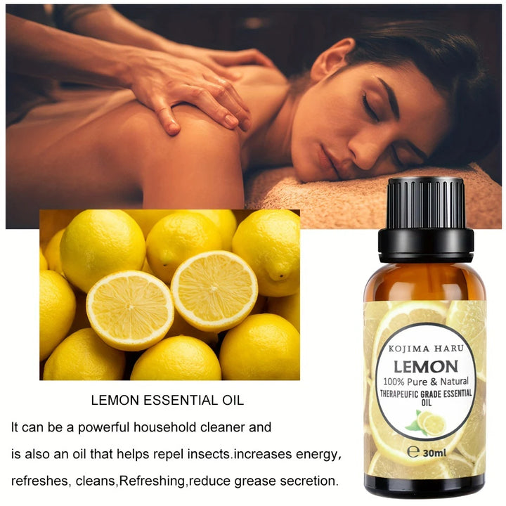 30ml/1.01oz Lemon Essential Oil moisturizing beauty health cologne sexy body oil perfume for massage, bath, hair care body care