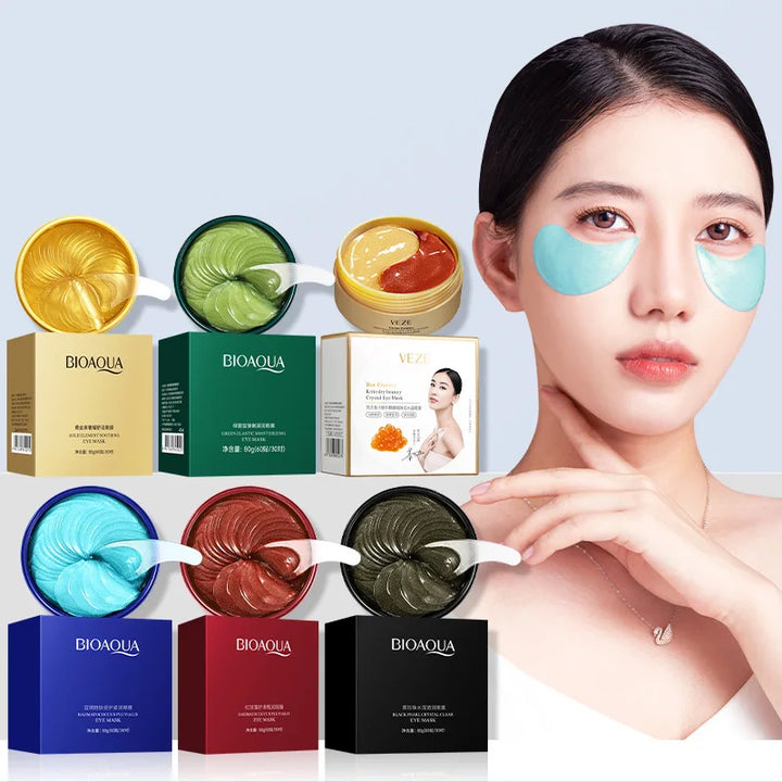 60pcs Collagen Eye Mask moisturizing Firming Anti Dark Circles Eyes Bags skincare Gel Masks Eyepatch Beauty Eye Patches