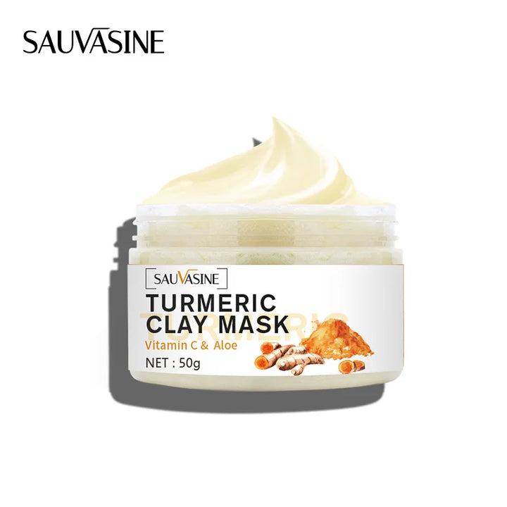 Turmeric Mud Mask Facial Purification Deep Cleansing Brightening Oil Control Beauty Anti-Acne Skincare Facial Mud Mask