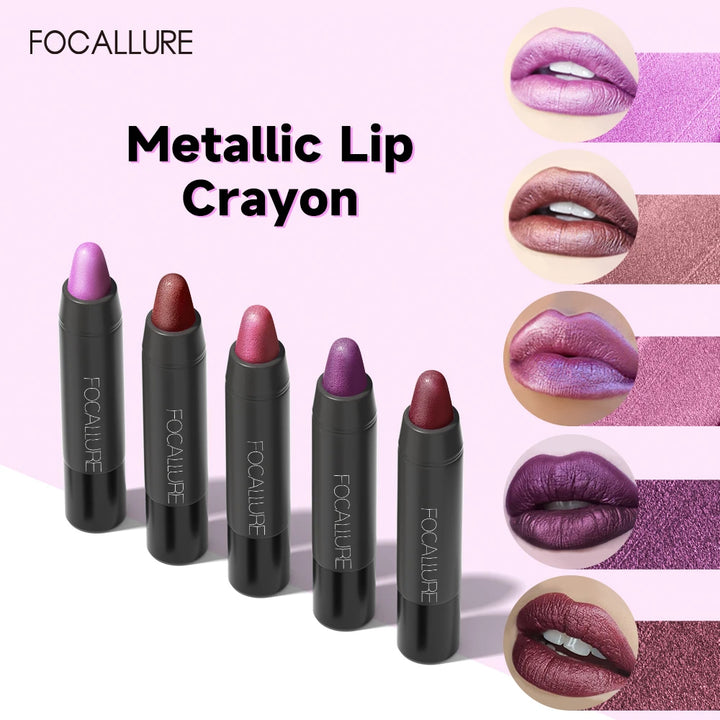 FOCALLURE 27 Colors Matte Lipstick Pencil High Crayons Gloss Long-lasting Waterproof Lip Balm Pen Lips Makeup Women Cosmetics