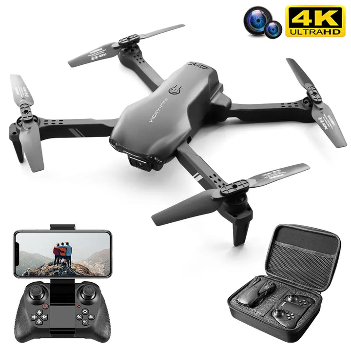 RC Drone 4K HD Professinal With 1080P Wide Angle HD Camera Foldable RC Helicopter WIFI FPV Height Hold RC Quadcopter Gift Toys