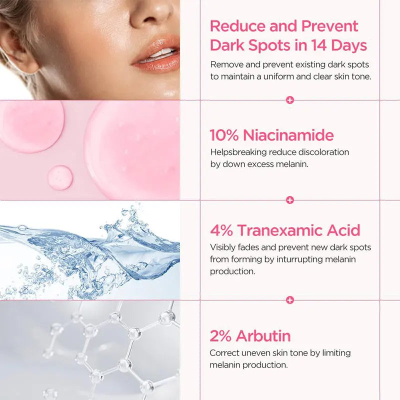 Auna 10% Niacinamide Facial Serum Black Spot Correcting Face Serum Peach Houttuynia Cordata Korean Facial Skincare Products