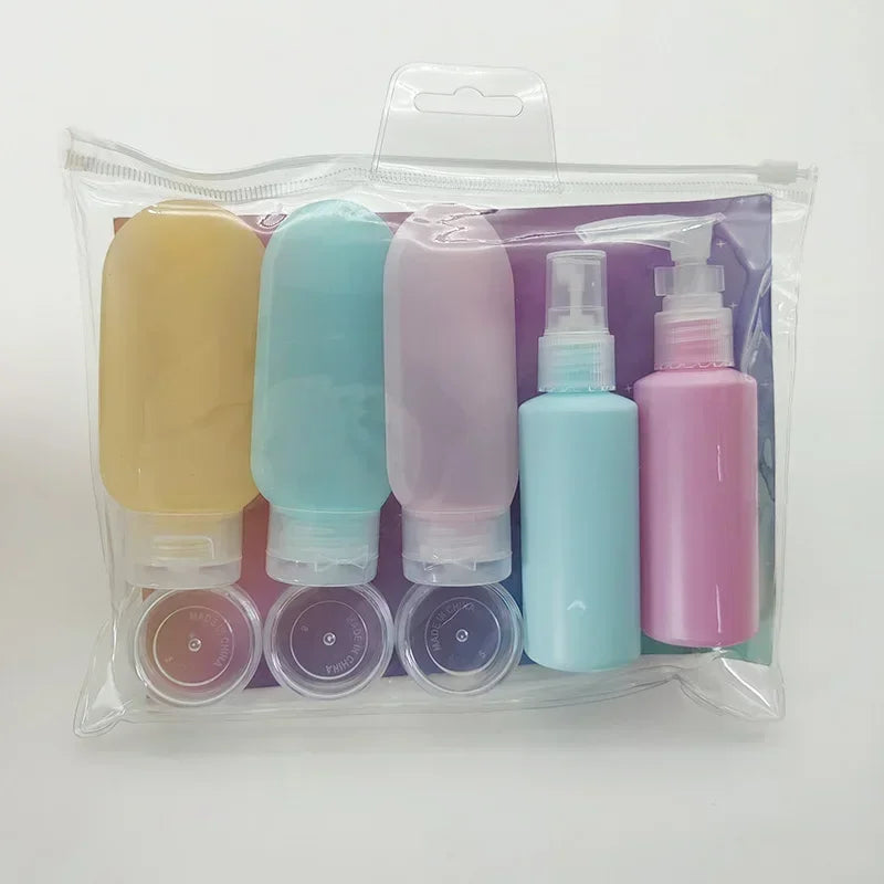Travel Refillable Bottle Set Spray Lotion Shampoo Shower Gel Tube Bottling Cosmetic Empty Liquid Container Portable Tool Refill