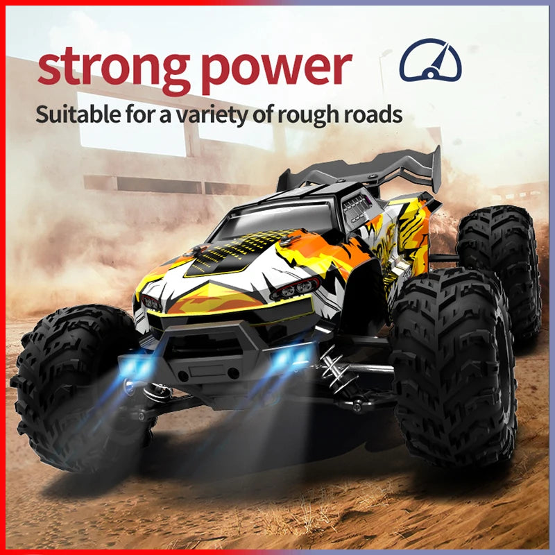Rc Car Off Road 4x4 High Speed 75KM/H Remote Control Car with LED Headlight Brushless 4WD 1/16 Monster Truck Toys for Boys Gift