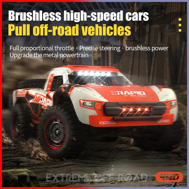 Rc Car Off Road 4x4 50km/h Or 75km/h High Speed Brushless Motor Monster Truck 1/16 Desert/Snow Racing Drift Cars Toys For Boys