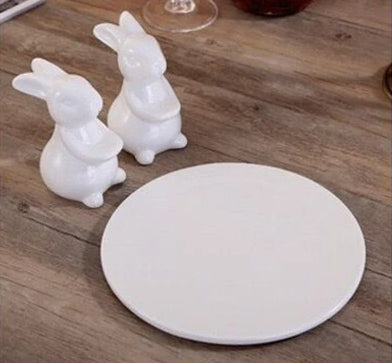 HOMIE Cute Porcelain Decor Bunnies Serving Tray Sets