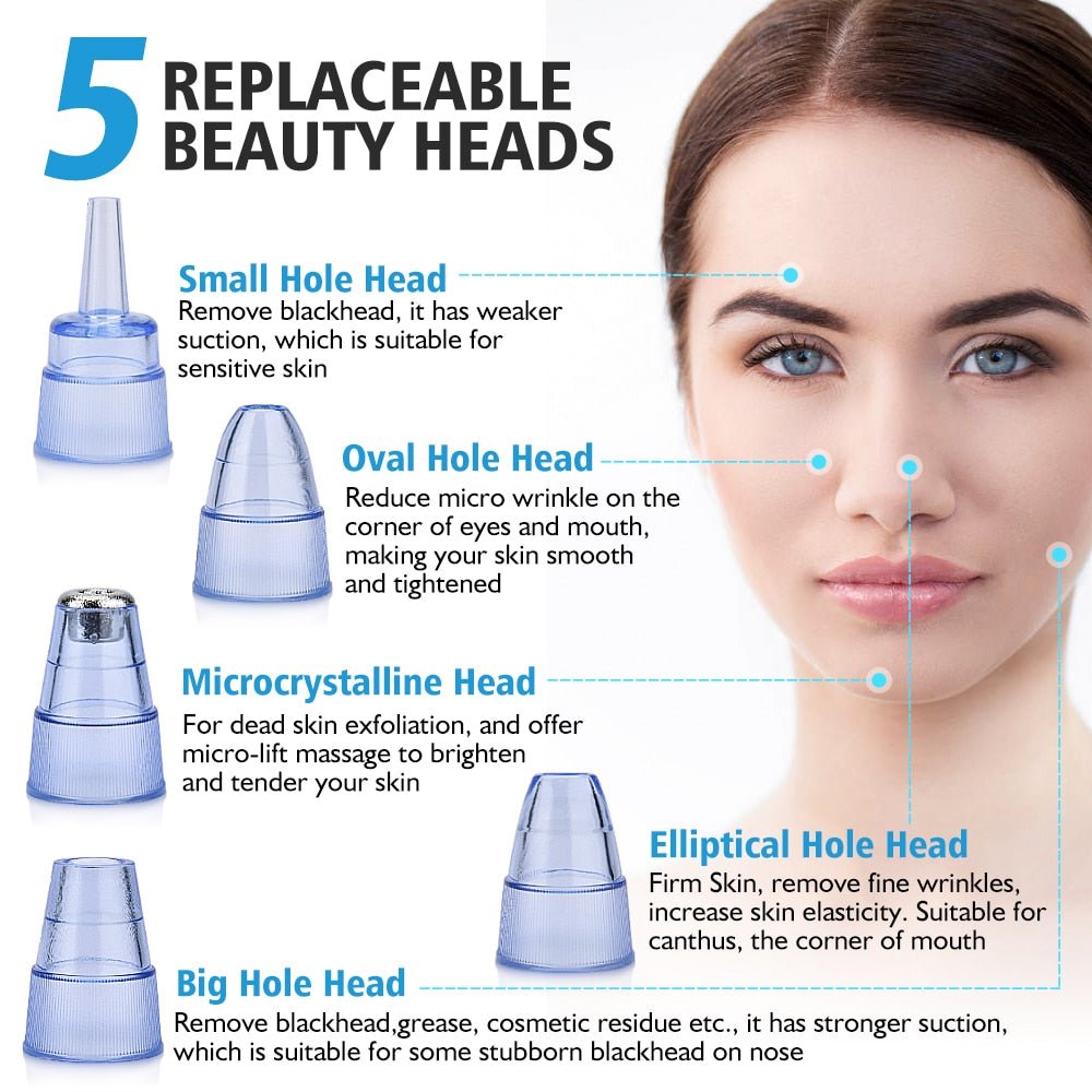 Blackhead Remover Skin Care Pore Vacuum Acne Pimple Removal Vacuum Suction Tool Facial Diamond Dermabrasion Skin Care Machine-3